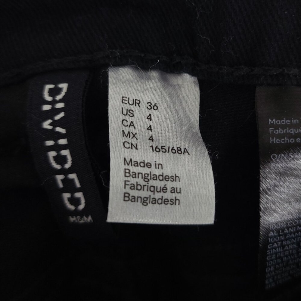 H&M Black Wide Leg Cargo Pants - Picture 4 of 8